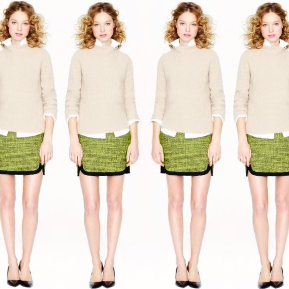 J crew neon piped tweed mini skirt - Picture 5 of 6